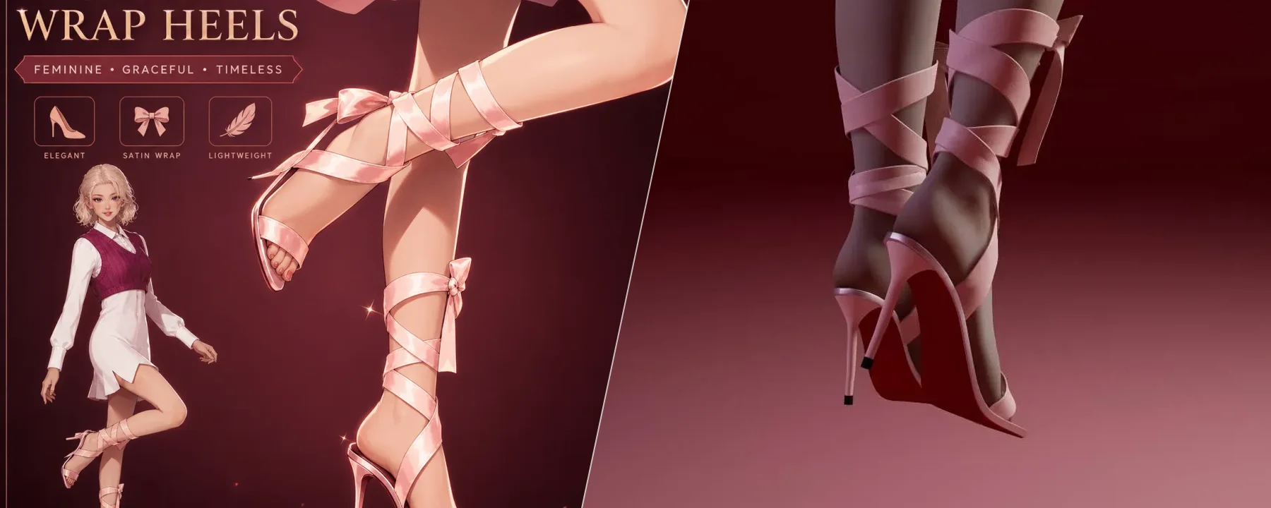 👠Satin Wrap Heels — 👠Satin Wrap Heels screenshots 1–2