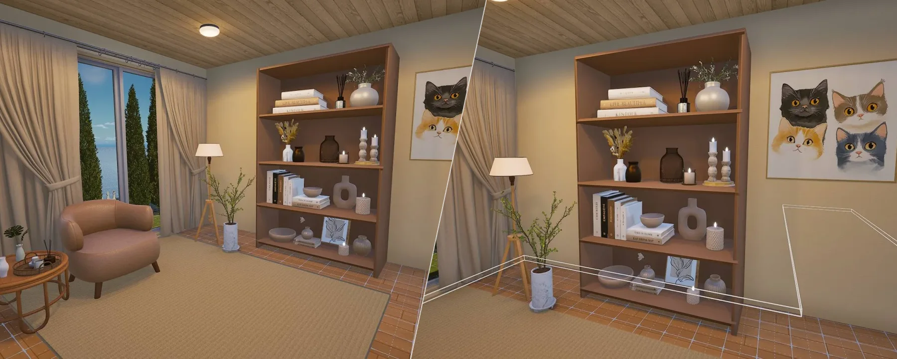 Styled Bookcase Ivory — Styled Bookcase Ivory screenshots 1–2