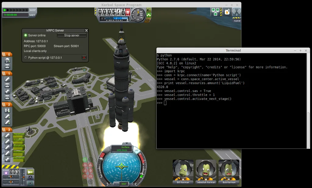 kRPC: Control the game using C#, C++, Java, Lua, Python... — kRPC Launch