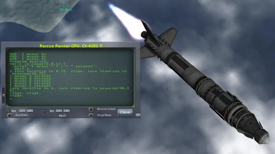 kOS: Scriptable Autopilot System — An example of kOS in use