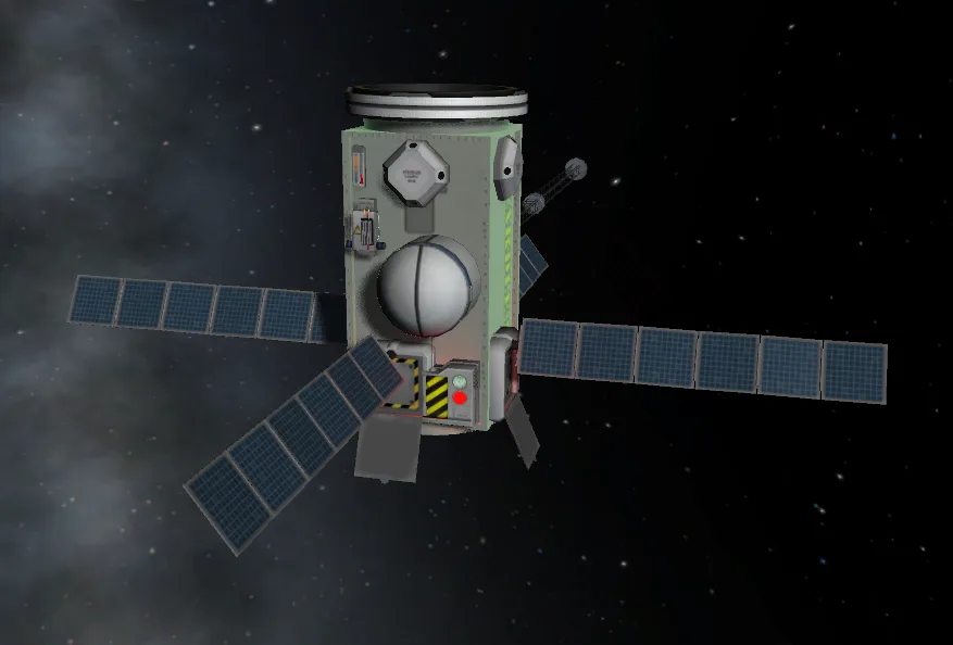 YardleSat — YardleSat with attached science equipment deployed in space