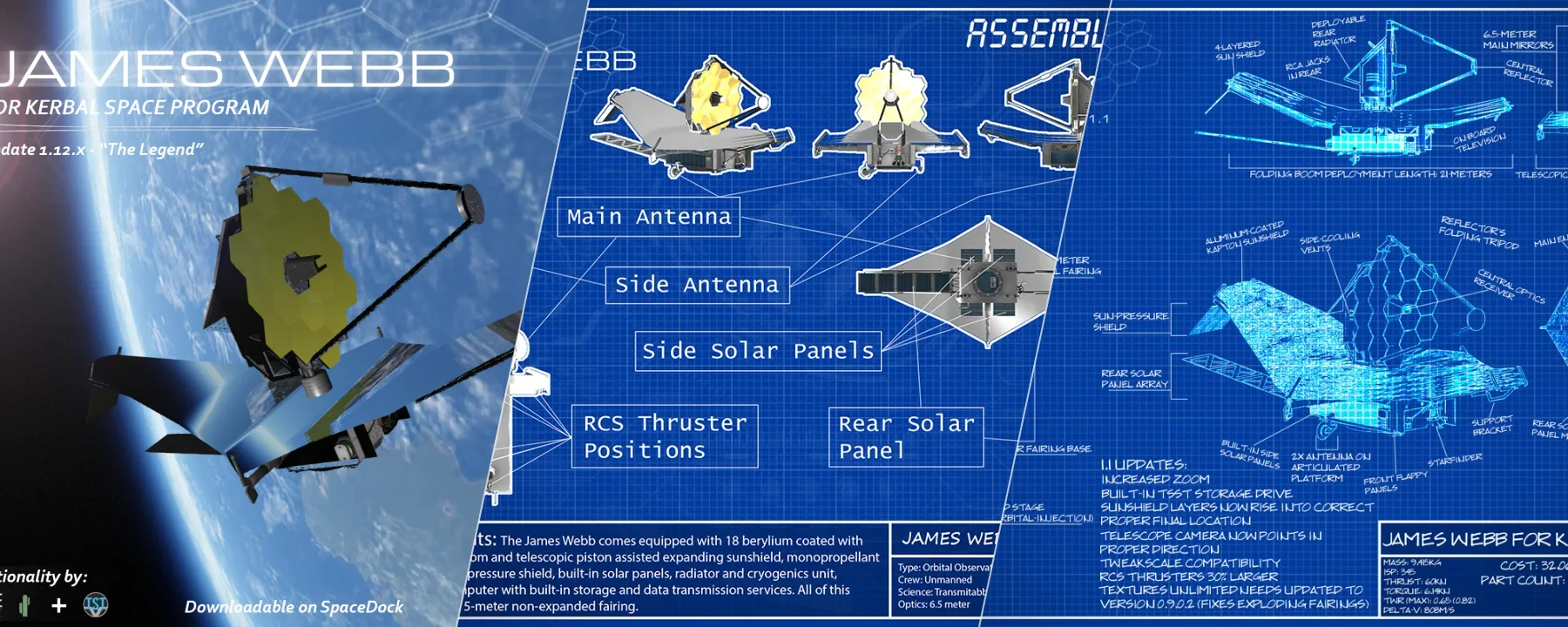 James Webb For Kerbal — James Webb For Kerbal screenshots 1–3