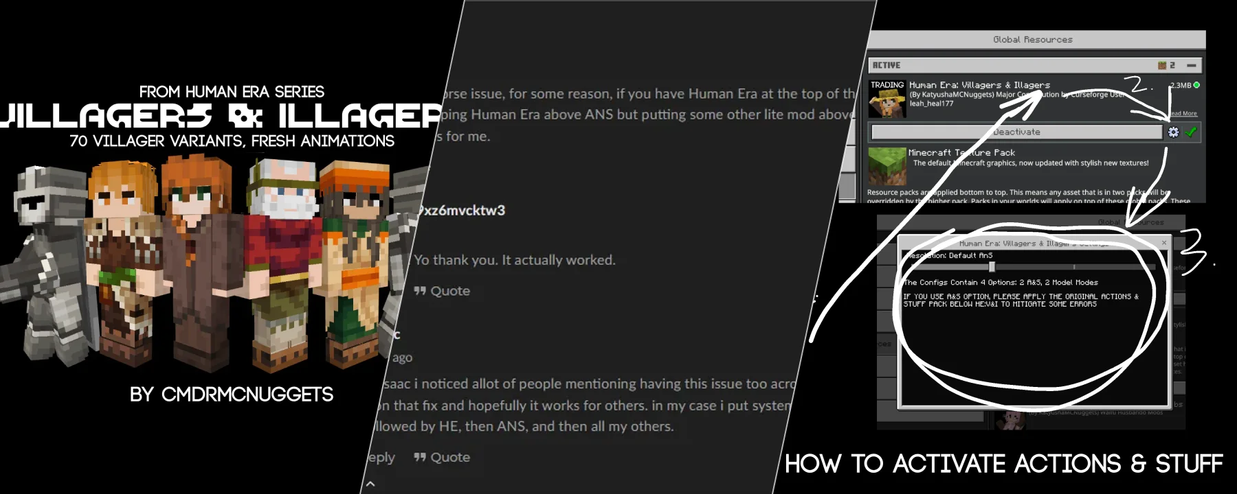 [ Bedrock ] Human Era: Villagers & Illagers X Actions n Stuff — [ Bedrock ] Human Era: Villagers & Illagers X Actions n Stuff screenshots 1–3