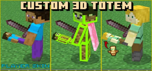 Custom 3D Totem With Player Skin (RP) — MCPEDL
