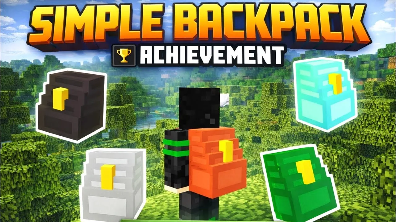 Simple Backpack [Achievement friendly ] No Lag — MCPEDL
