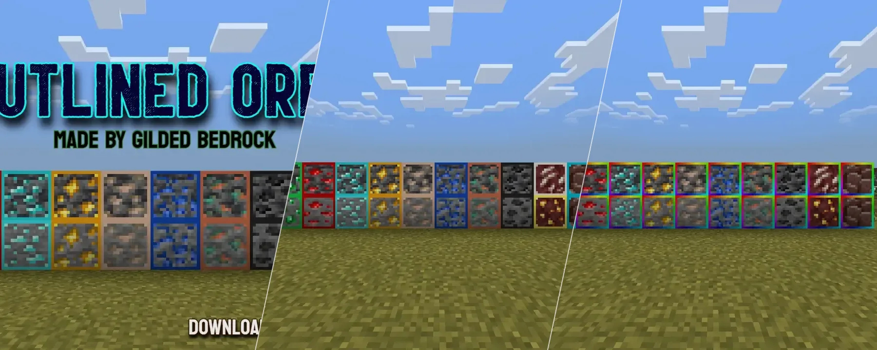 Outlined Ores Texture Pack — Outlined Ores Texture Pack screenshots 1–3