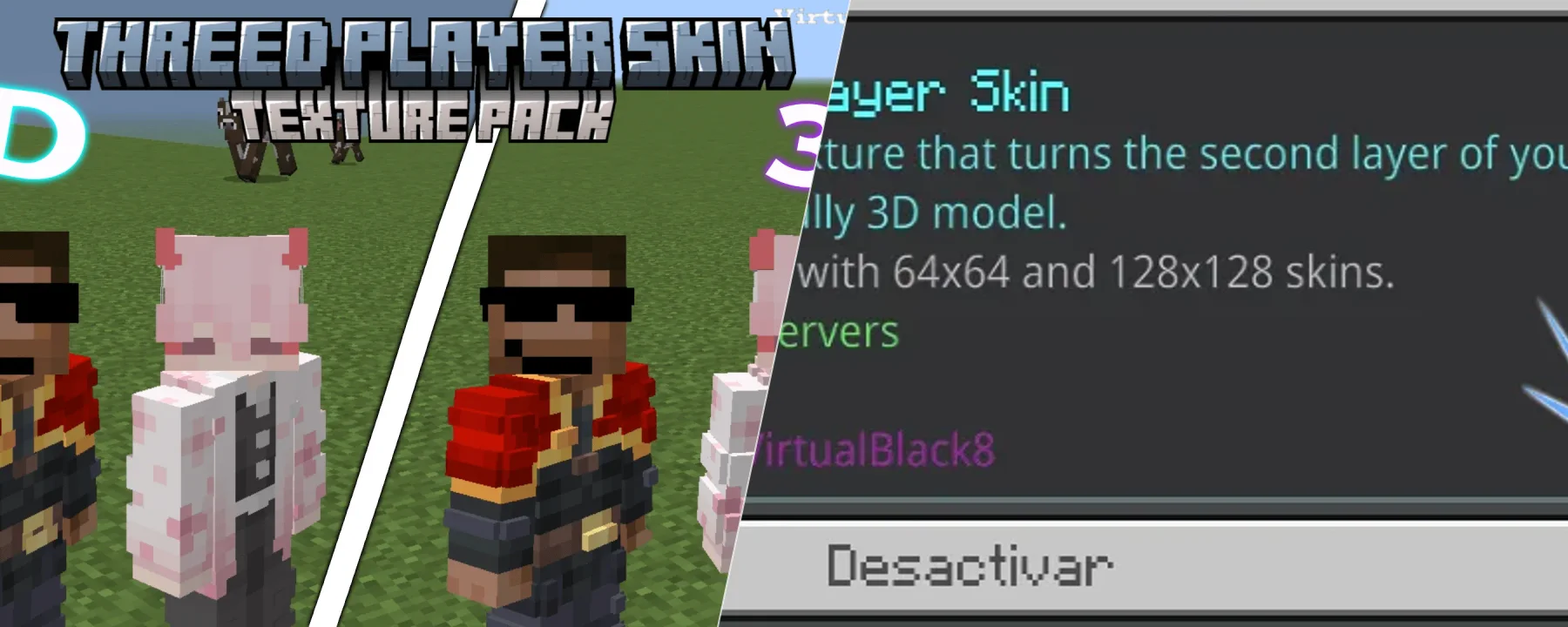 ThreeD  Player Skin — ThreeD  Player Skin screenshots 1–2