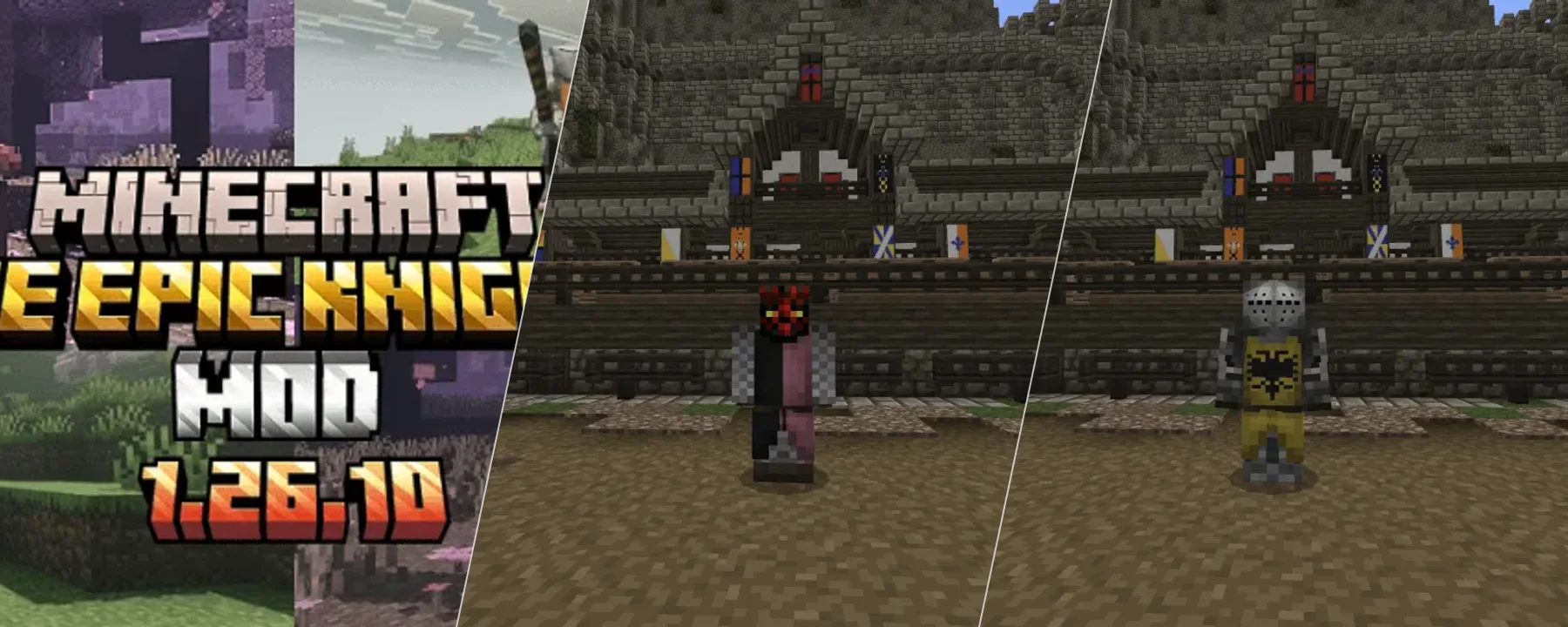 The Epic Knights Mod: A Historically Accurate Armour, Weapons and Shields Addon — The Epic Knights Mod: A Historically Accurate Armour, Weapons and Shields Addon screenshots 1–3