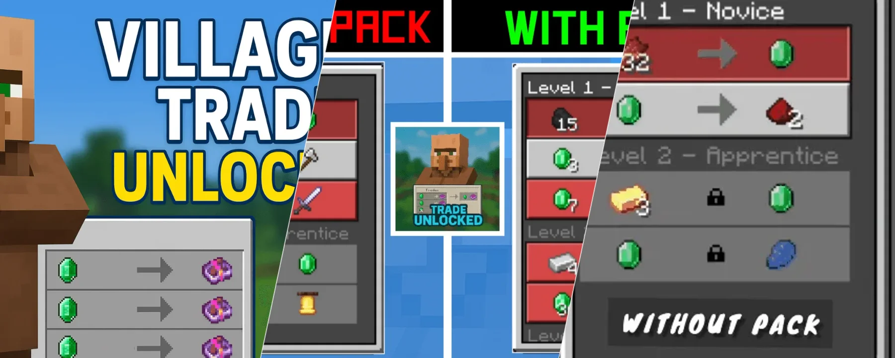 Villagers Trade Unlocker — Villagers Trade Unlocker screenshots 1–3