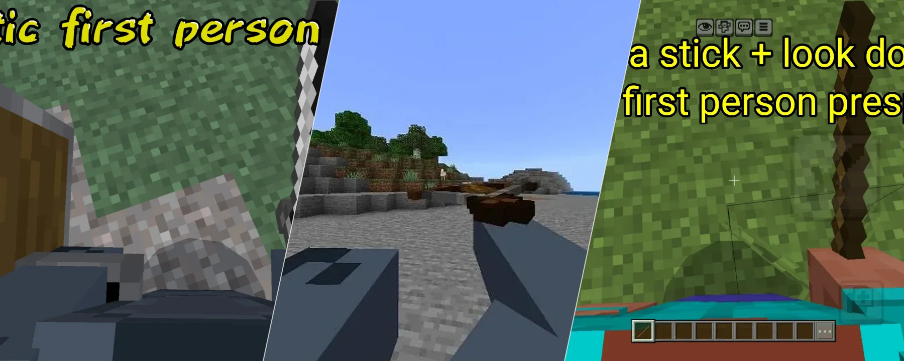 Realistic first person addon — Realistic first person addon screenshots 1–3