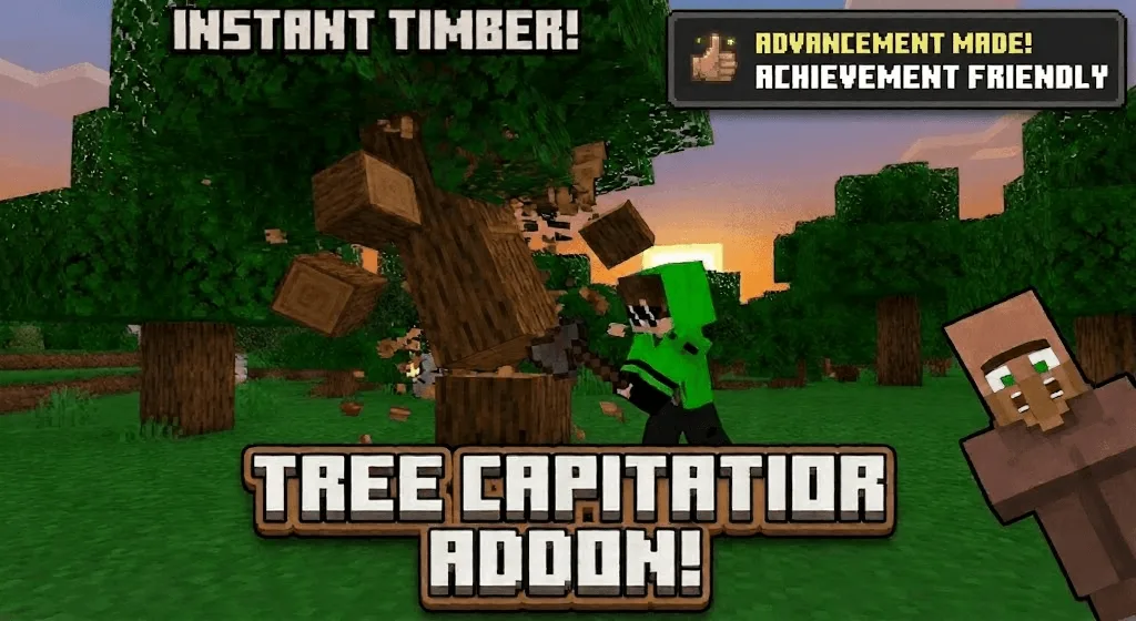 Tree Capitator "break the whole tree with one click" screenshot 1