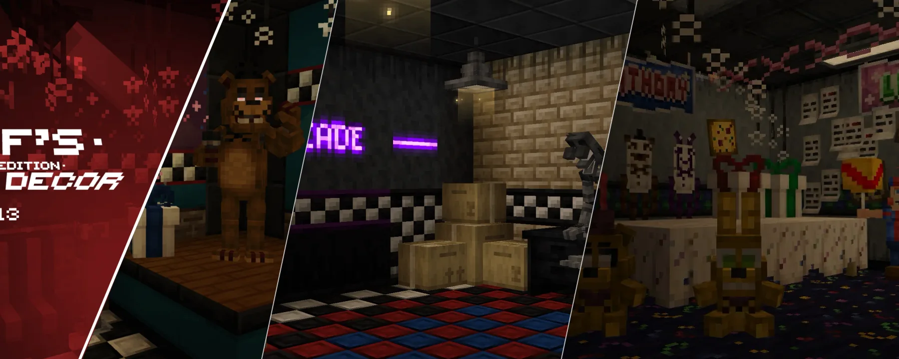 (Discontinued) FNaF Build & Decor (Bedrock) — (Discontinued) FNaF Build & Decor (Bedrock) screenshots 1–3