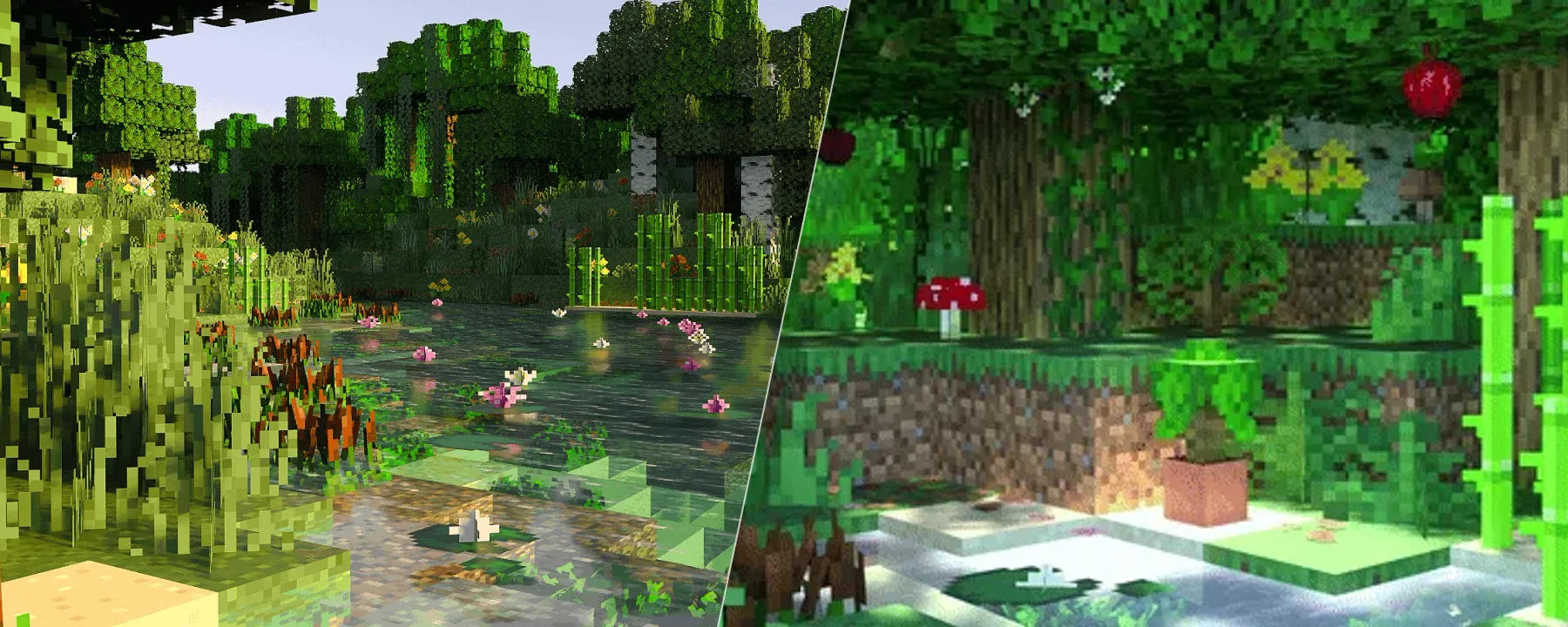 Better Foliage Addon/Texture Pack for Bedrock(Major Bugfixes!) — Better Foliage Addon/Texture Pack for Bedrock(Major Bugfixes!) screenshots 1–2