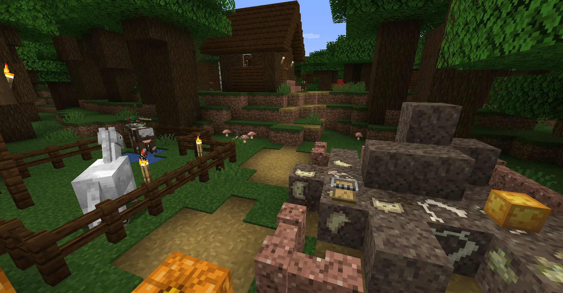 Repurposed Structures - Rats Compat Datapack — Garbage pile in Dark Oak Village