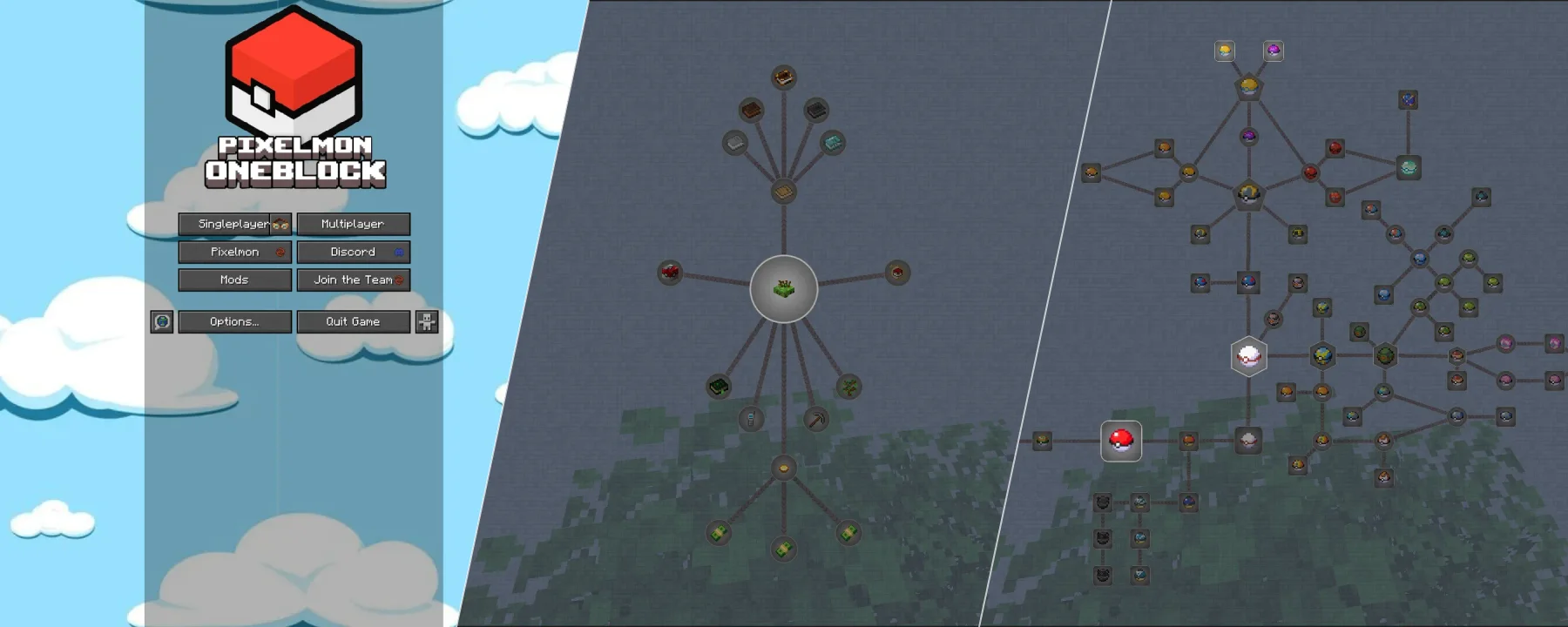 Pixelmon OneBlock — Pixelmon OneBlock screenshots 1–3