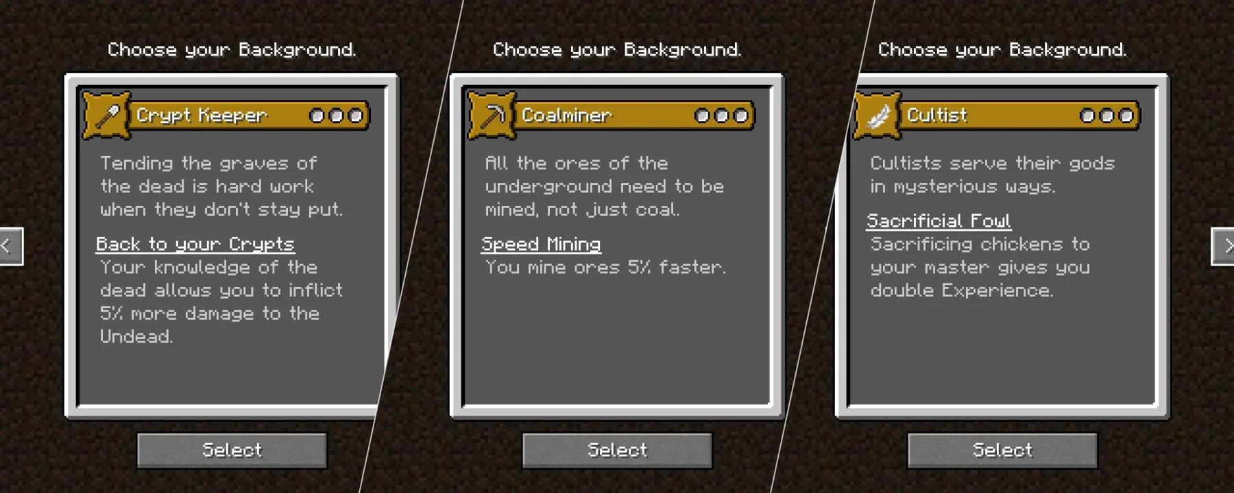 Origins: Backgrounds [Forge/NeoForge] — Origins: Backgrounds [Forge/NeoForge] screenshots 1–3