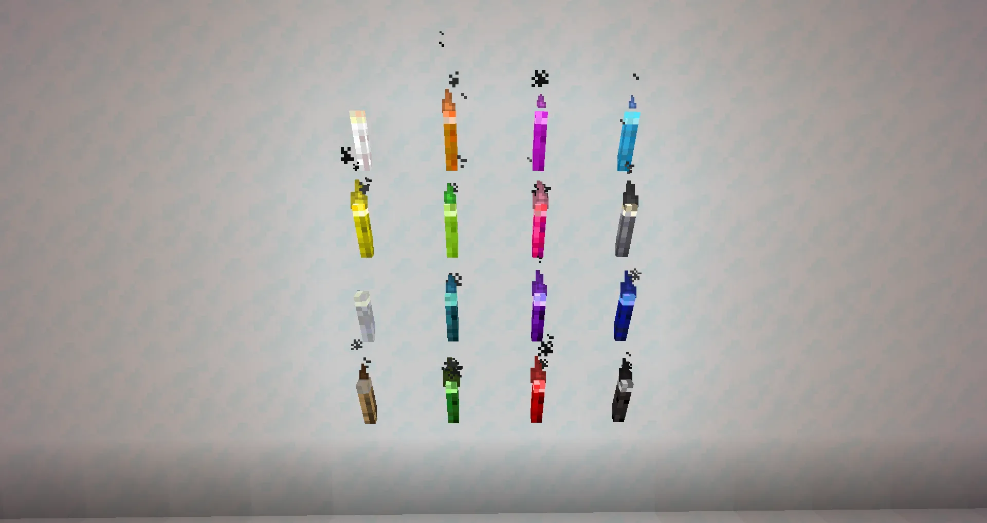 Colored Torches — Wall of torches
