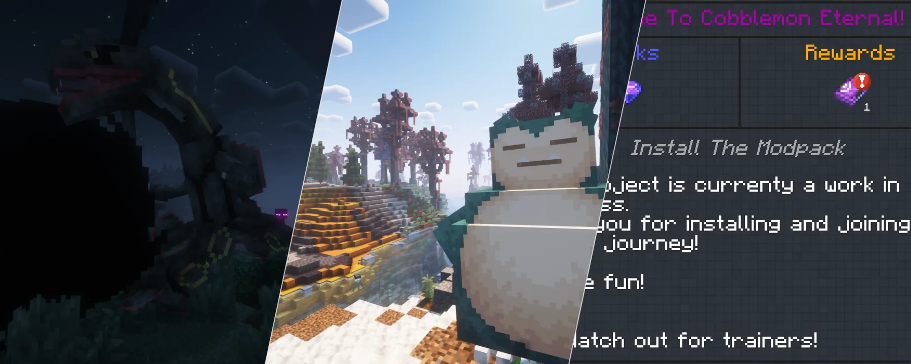 Cobblemon Eternal: The Minecraft Pokémon Experience — Cobblemon Eternal: The Minecraft Pokémon Experience screenshots 1–3