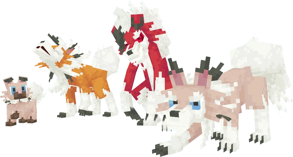 Lycanroc Addon Cobblemon — Rockruff and Lycanroc Render