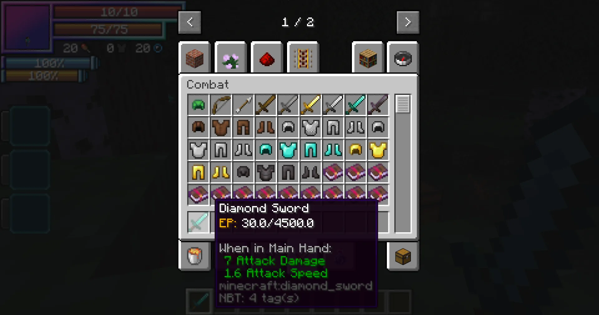 Tensura EP and Evolving Armour, Tools and Weapons — Diamond