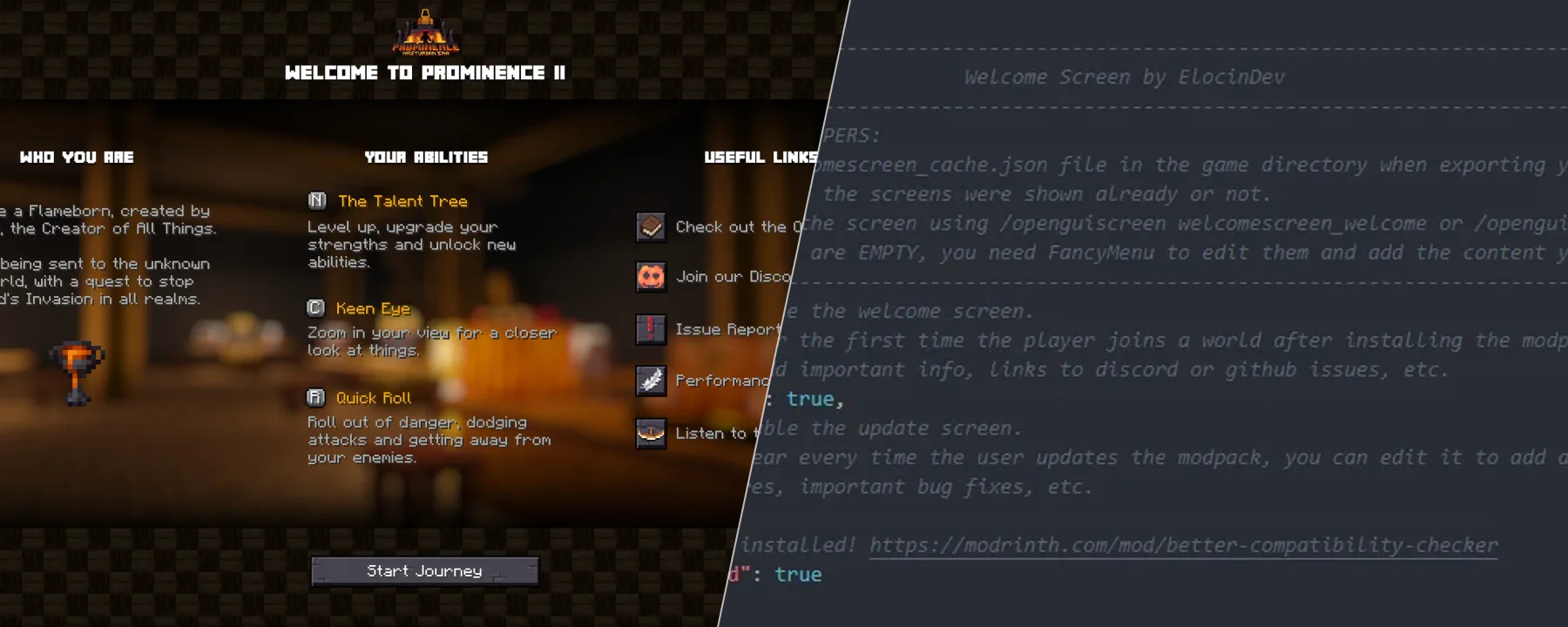 Welcome Screen (Modpack Utils Series) — Welcome Screen (Modpack Utils Series) screenshots 1–2