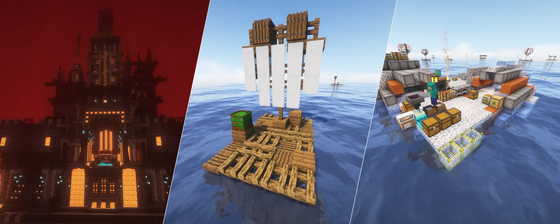 FTB OceanBlock 2 — FTB OceanBlock 2 screenshots 1–3