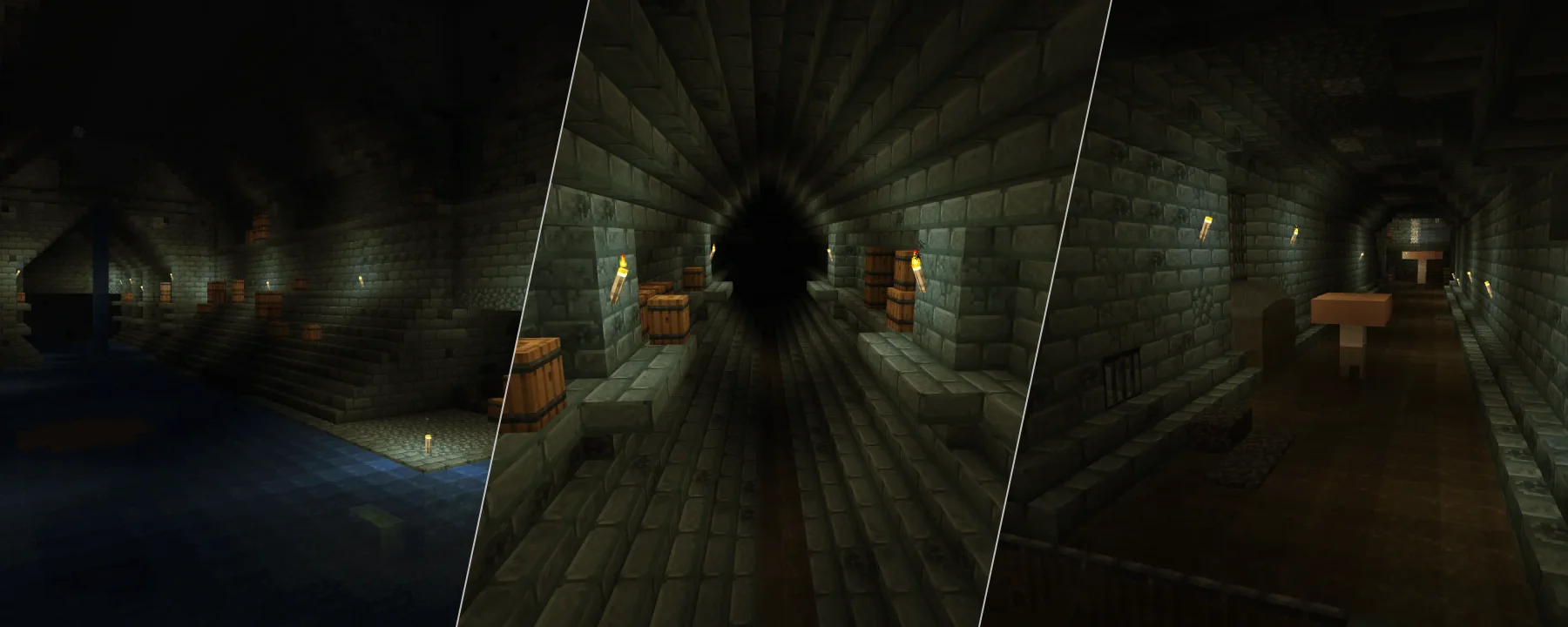 Undermod | Underground Biomes, Village Sewers, Giant Meteorite Craters, Subterranean Seas, Rives, Caves and more! — Undermod | Underground Biomes, Village Sewers, Giant Meteorite Craters, Subterranean Seas, Rives, Caves and more! screenshots 1–3