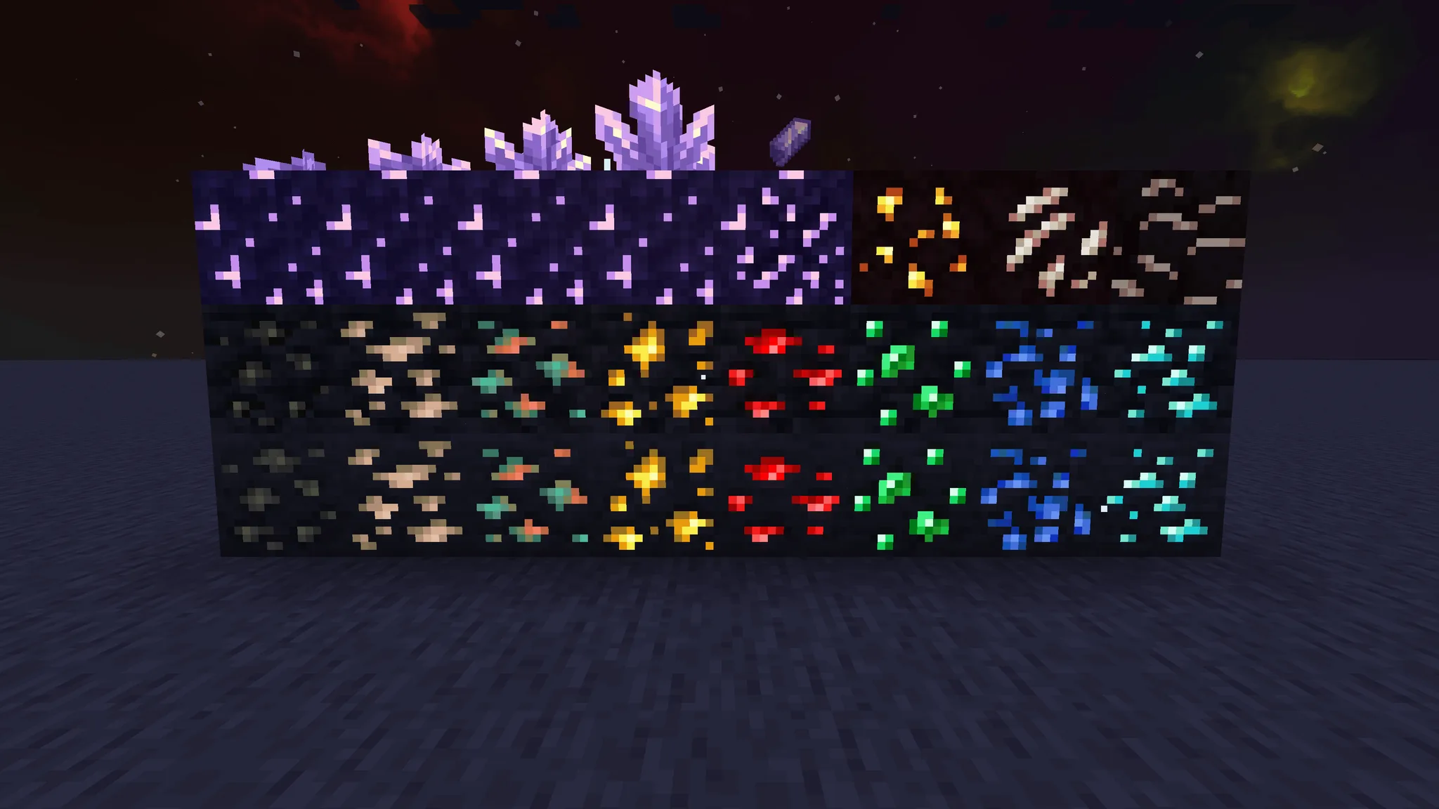 Glowing Emissive Ores - Fusion — Vanilla