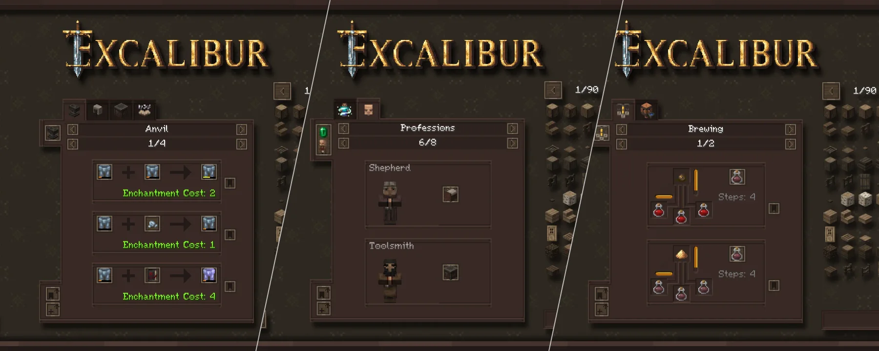Excalibur | Just Enough Items (JEI) Support — Excalibur | Just Enough Items (JEI) Support screenshots 1–3