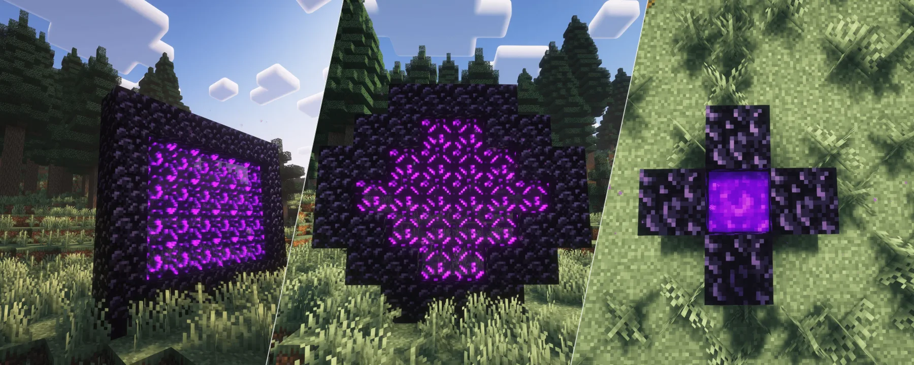Custom Nether Portals [Any Shape Nether Portals] — Custom Nether Portals [Any Shape Nether Portals] screenshots 1–3