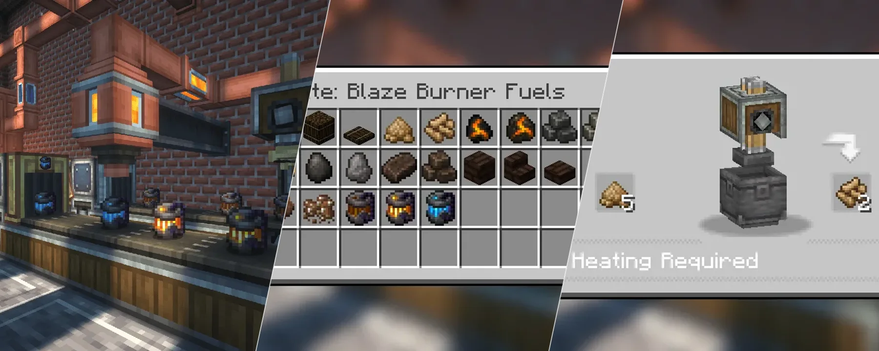 Create: Blaze Burner Fuels — Create: Blaze Burner Fuels screenshots 1–3