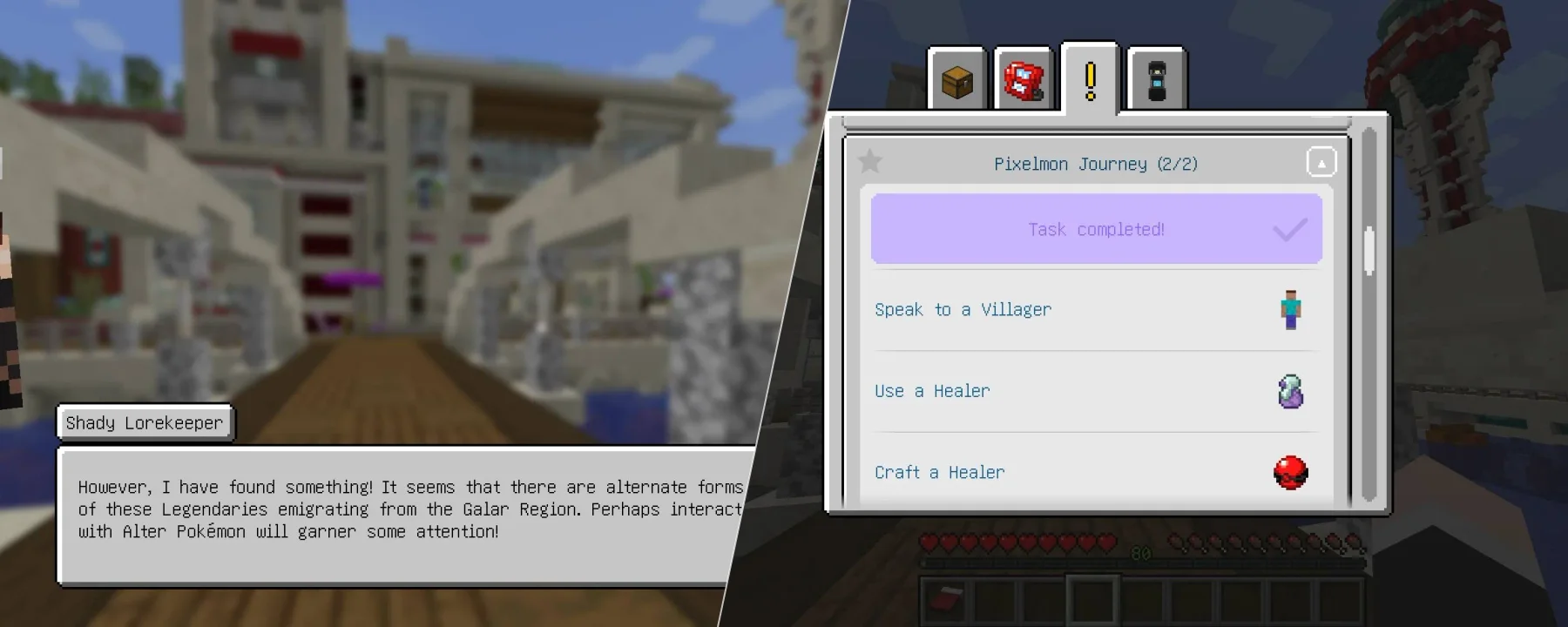 Pixelmon Old Quest — Pixelmon Old Quest screenshots 1–2