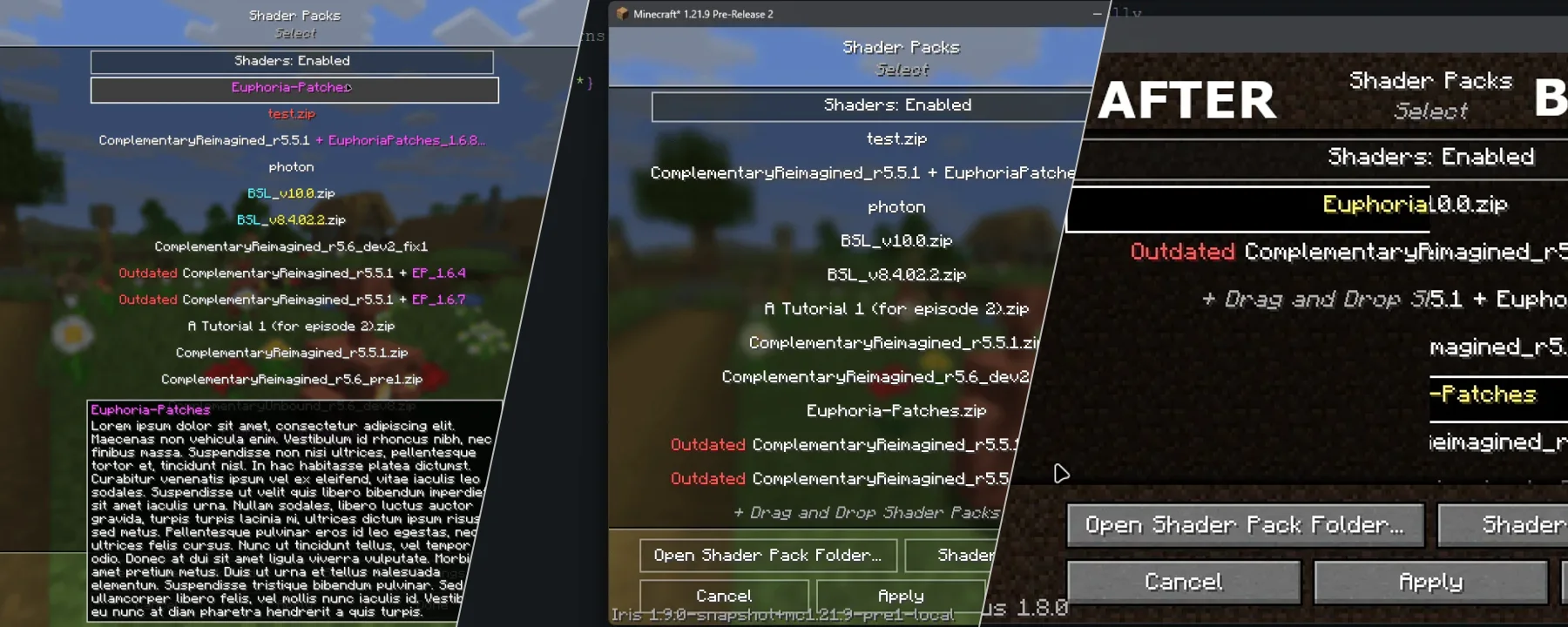 Iris/Oculus Shader Folder — Iris/Oculus Shader Folder screenshots 1–3