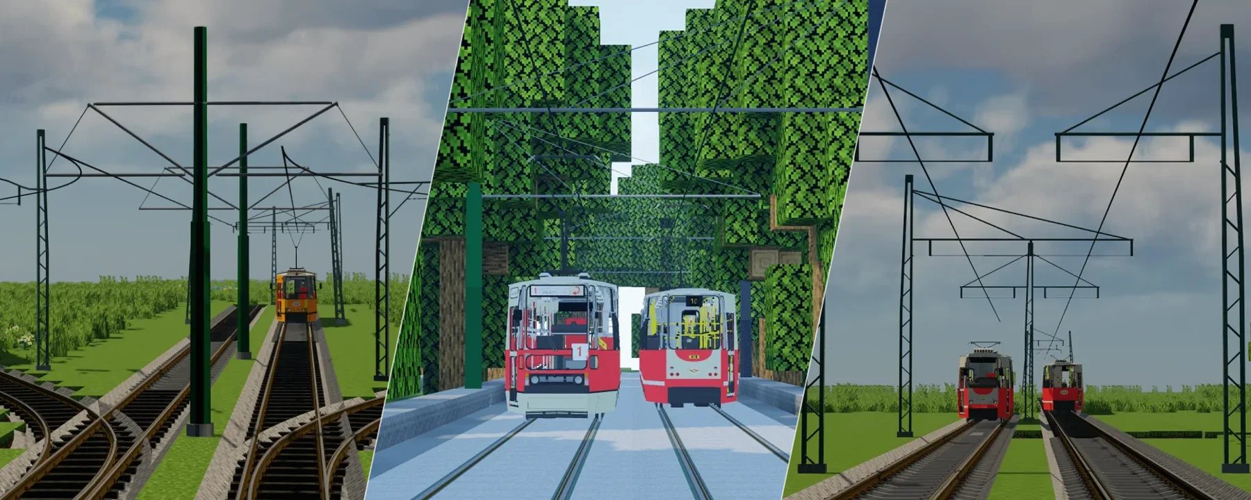 Tram Rails & Poles Pack By Krzysiek5757 [Immersive Railroading] — Tram Rails & Poles Pack By Krzysiek5757 [Immersive Railroading] screenshots 1–3