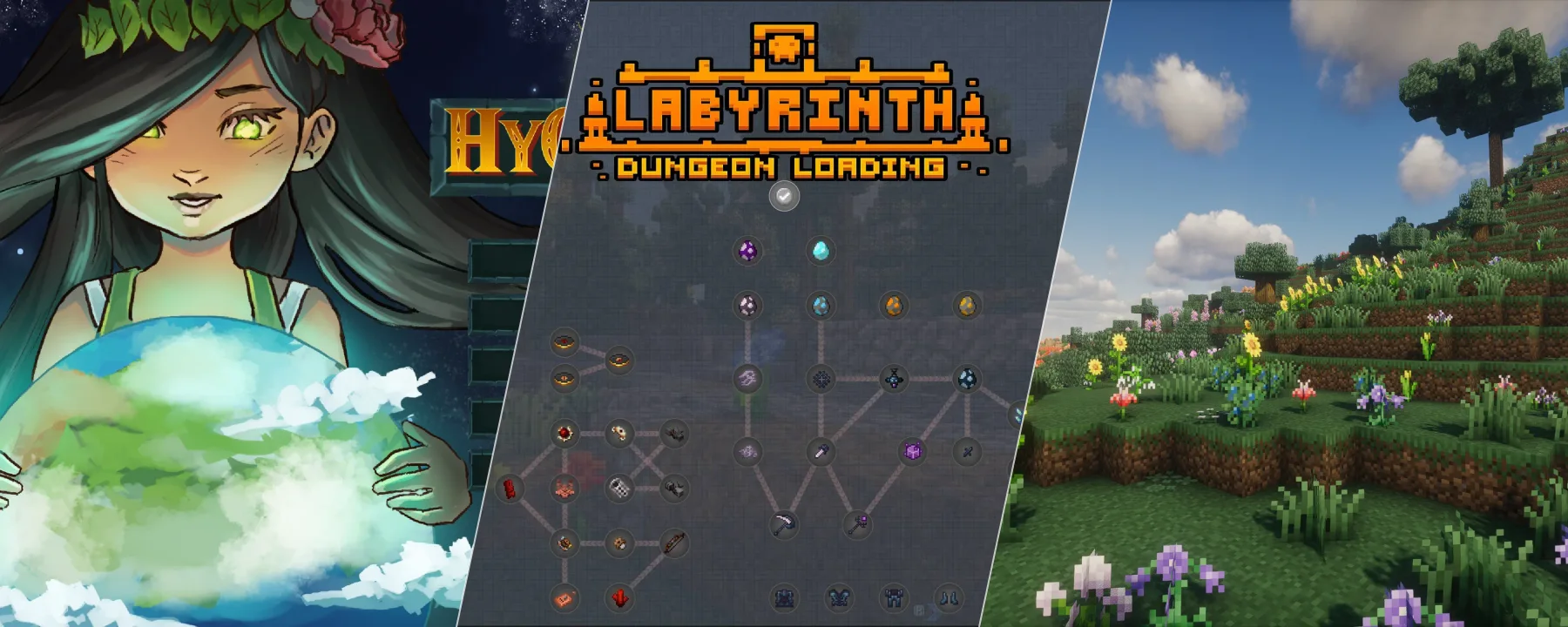 HyCraft - Fantasy and RPG | Hytale in Minecraft with Quests — HyCraft - Fantasy and RPG | Hytale in Minecraft with Quests screenshots 1–3