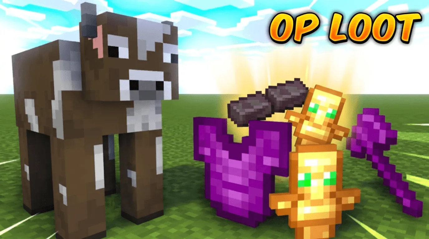 Cow Drops OP Loot — Cow is OP