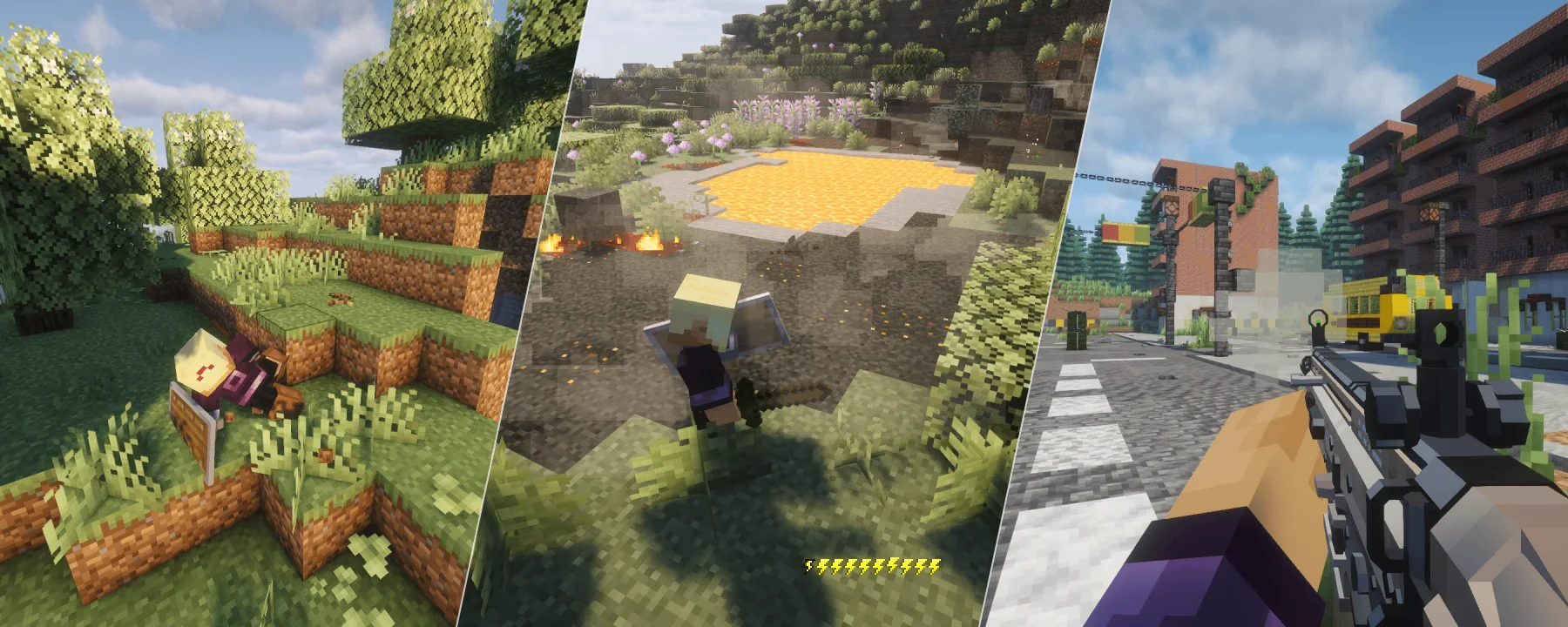 Afterfall - Zombie Apocalypse Survival | Inspired by DeceasedCraft — Afterfall - Zombie Apocalypse Survival | Inspired by DeceasedCraft screenshots 1–3