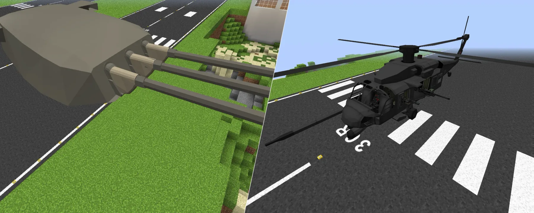 MCHeli Minecraft Helicopter Mod — MCHeli Minecraft Helicopter Mod screenshots 1–2