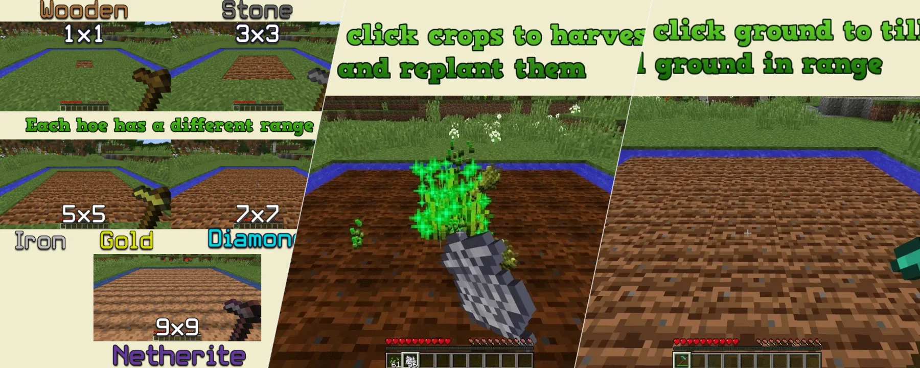 Improved Hoes — Improved Hoes screenshots 1–3