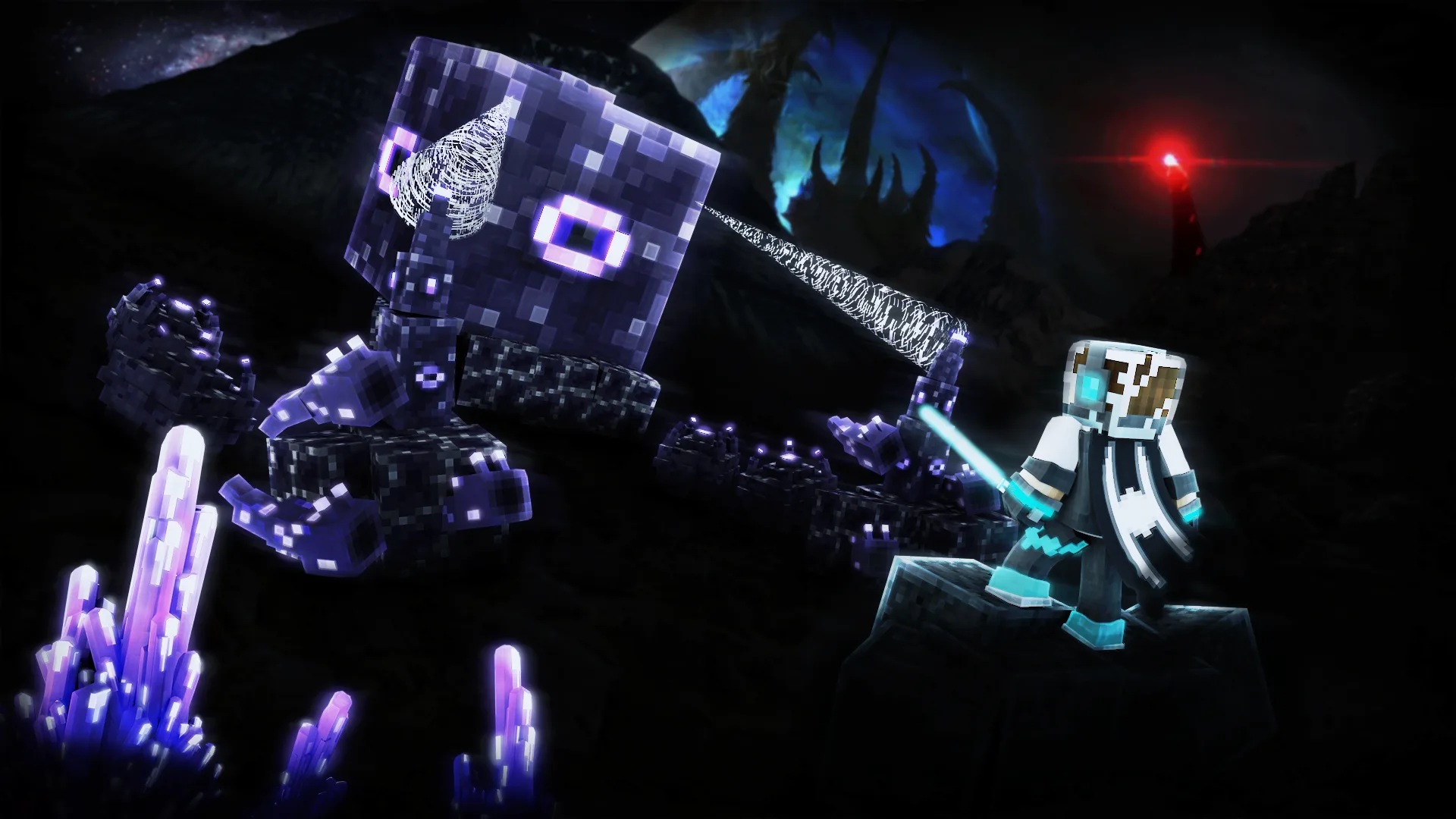 More Planets - Galacticraft Add-on — Infected Crystallize Slime boss fight art
