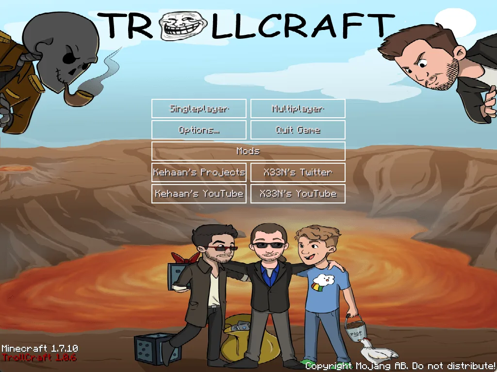 TrollCraft — Menu