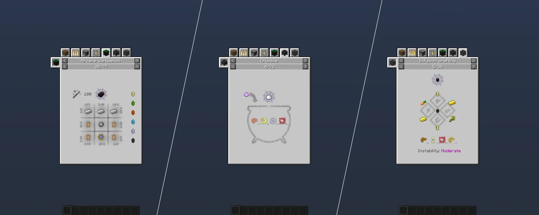 Thaumic JEI — Thaumic JEI screenshots 1–3