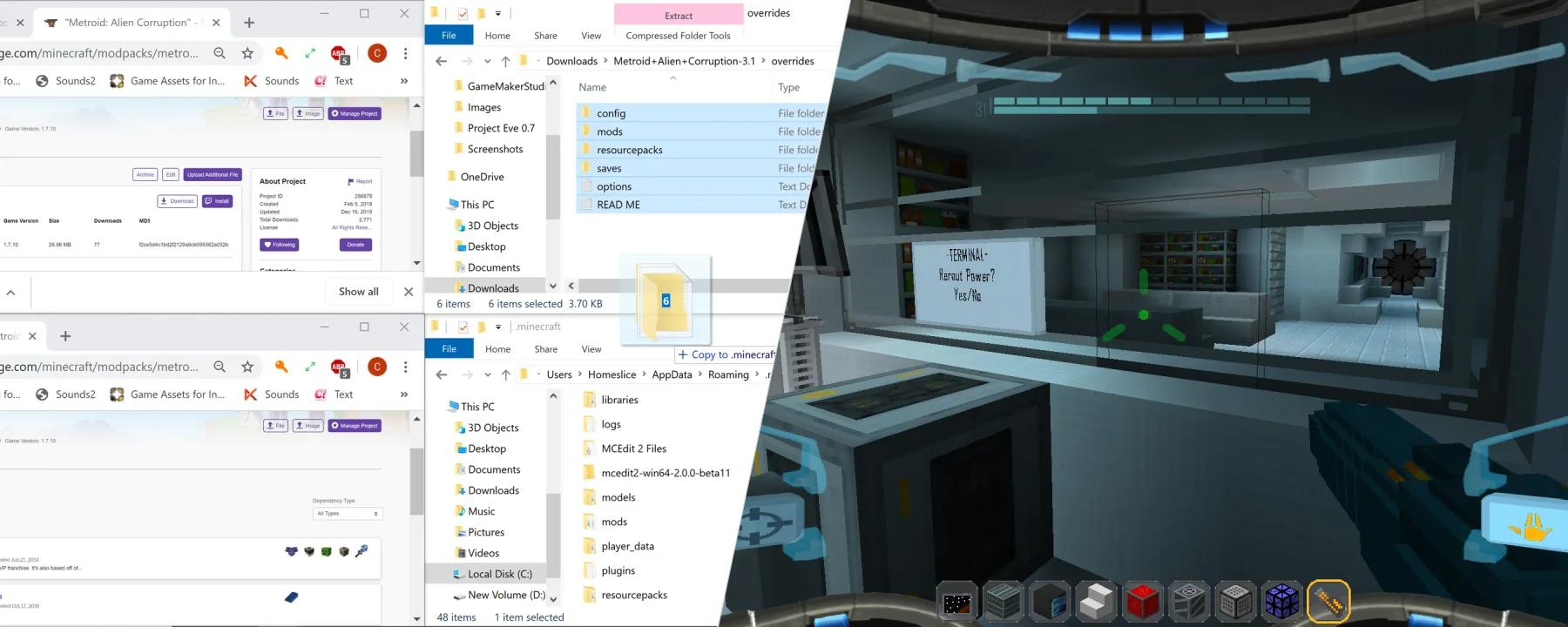 "Metroid: Alien Corruption" — "Metroid: Alien Corruption" screenshots 1–2