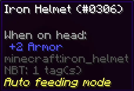 Auto Feeder Helmet [NEOFORGE/FORGE] — Helmet GUI
