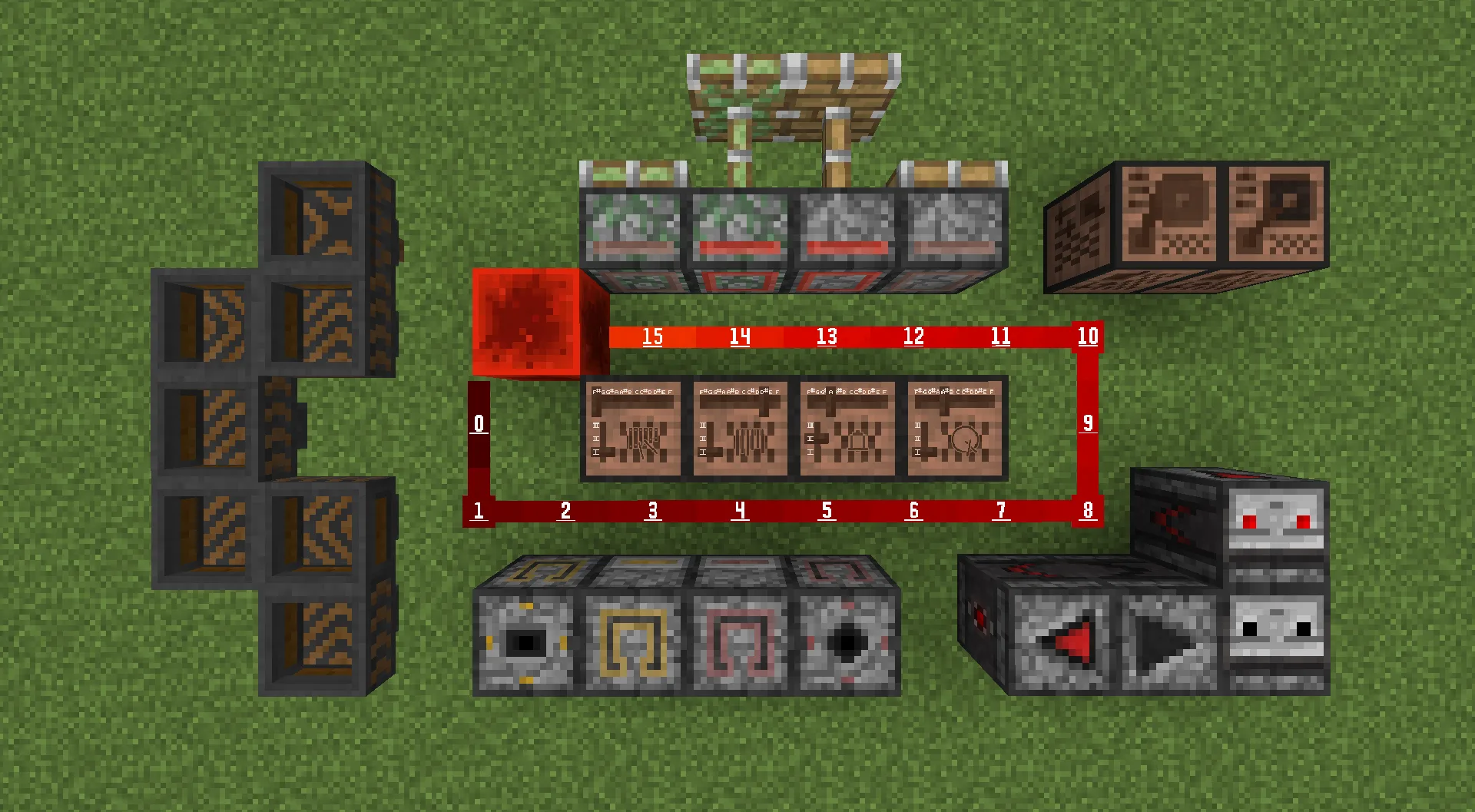XeKr redstone display — Examples shown in part