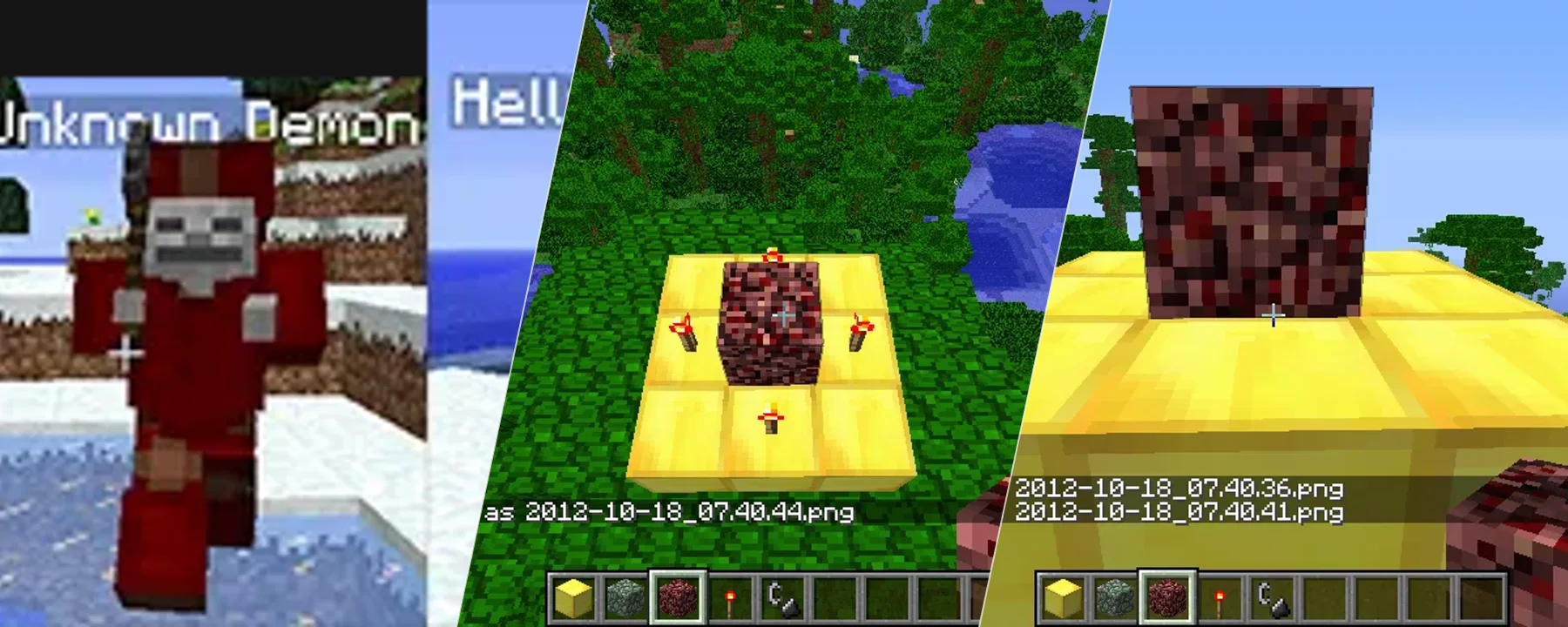 Herobrine — Herobrine screenshots 1–3