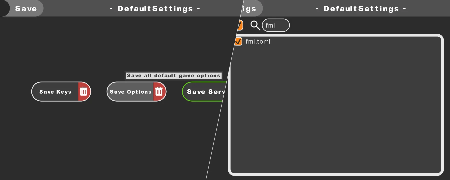 DefaultSettings — DefaultSettings screenshots 1–2