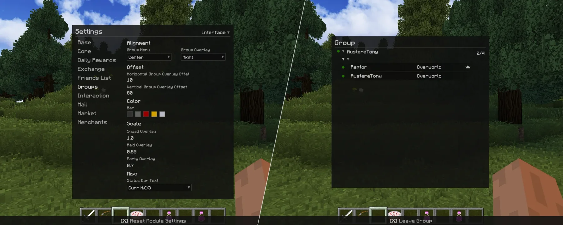 Oxygen: Groups — Oxygen: Groups screenshots 1–2