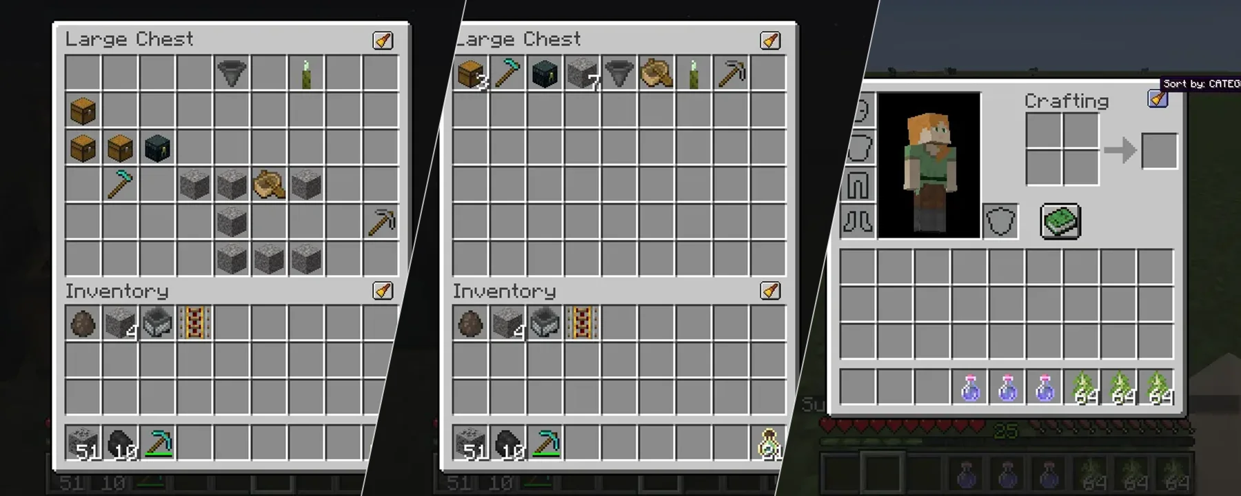 Inventory Sorting — Inventory Sorting screenshots 1–3