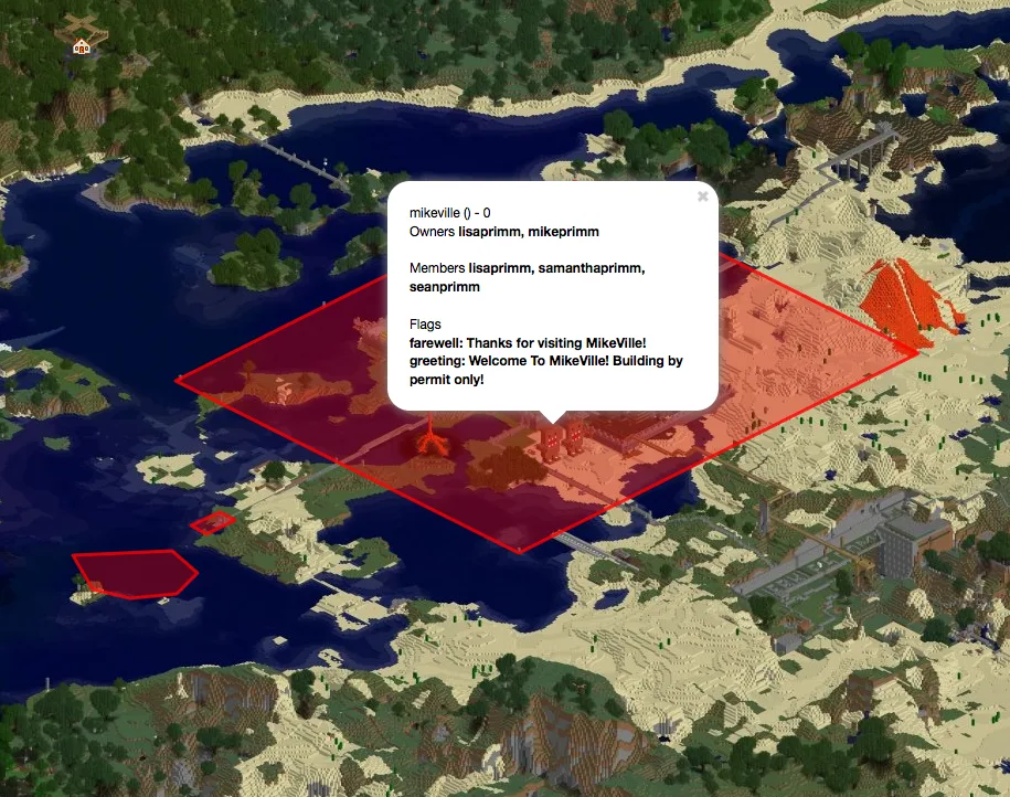 Dynmap-WorldGuard — Screen Shot